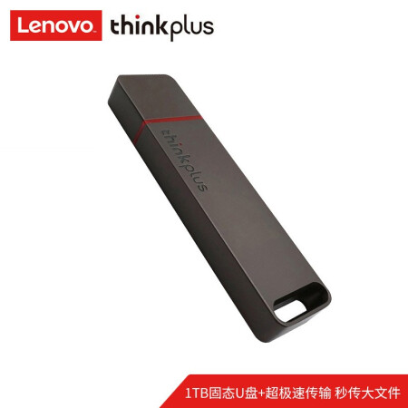 联想（thinkplus）1TB USB3.1 移动U盘 TU100 Pro系列 超极速传输 大容量金属闪存盘 便携经典款 灰色 