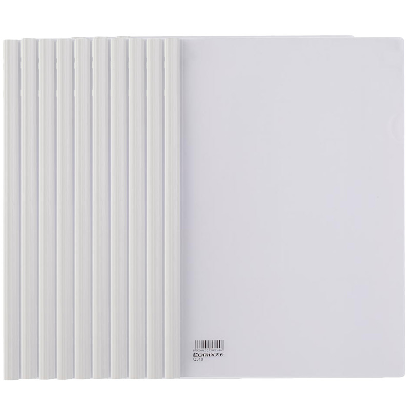 齐心 COMIX Q310升级款 抽杆夹  A4 30张 白色 计价单位:个