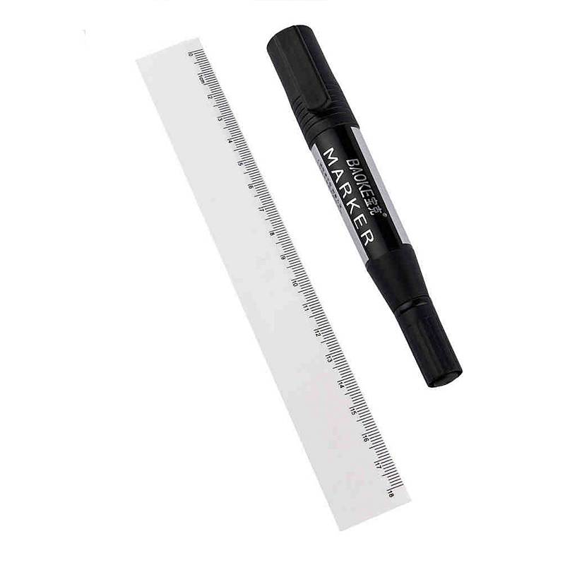 宝克 MP-210 记号笔大双头 12支/盒 (单位:支) 黑色