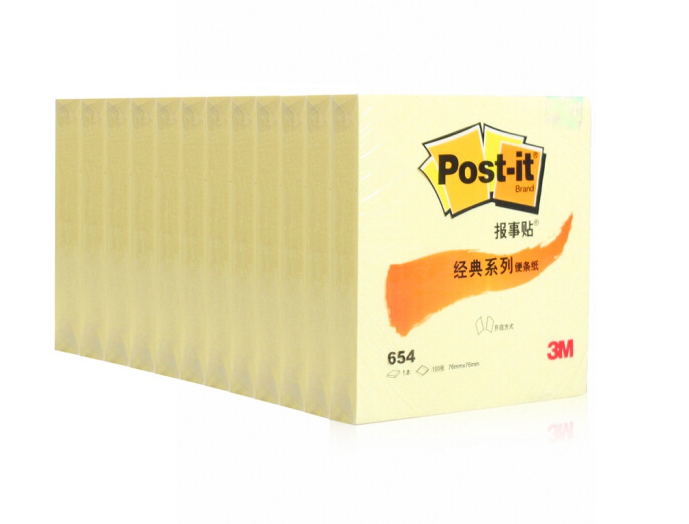 3M 报事贴 post it 654 可在贴便条纸/便利贴